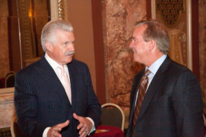 Will County State's Attorney Jim Glasgow and Terry D'Arcy of D'Arcy Motors