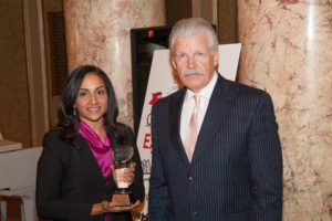 Dr. Sangita Rangala of Edward Hospital and Will County State's Attorney Jim Glasgow